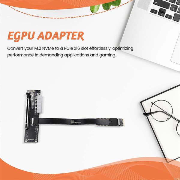 [zd]ADT-Link PCIe 5.0 M.2 NVMe - PCIE x16 eGPU -sovitin 25cm