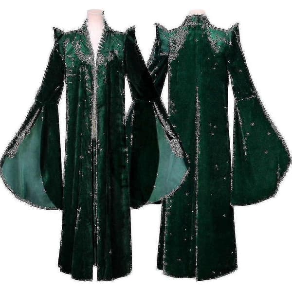 Halloween Harry Potter Mcgonagall Professor Hogwarts Rektor Lång Klänning Halloween Kostym S M