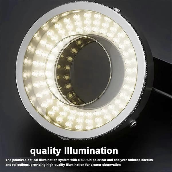 IL37 Mikroskop Polariseret LED-ringlys Anti-illuminator-kilde Eliminerer refleksioner