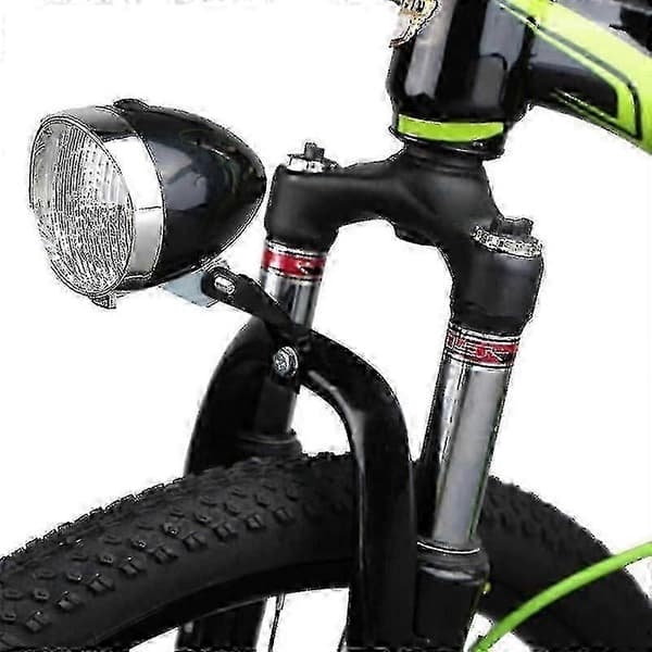 Sykkellys Retro Vintage Sykkel 3 LED Frontlys Silver