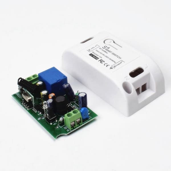 [zd]Trådløs lysbryter RF 433 fjernkontroll AC 110V 220V mottaker trykknapp soverom tak