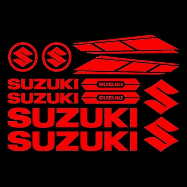 Suzuki-tarrat, logotarrat, tank-logosarja, kypärämerkki, vinyylisarja Silver1