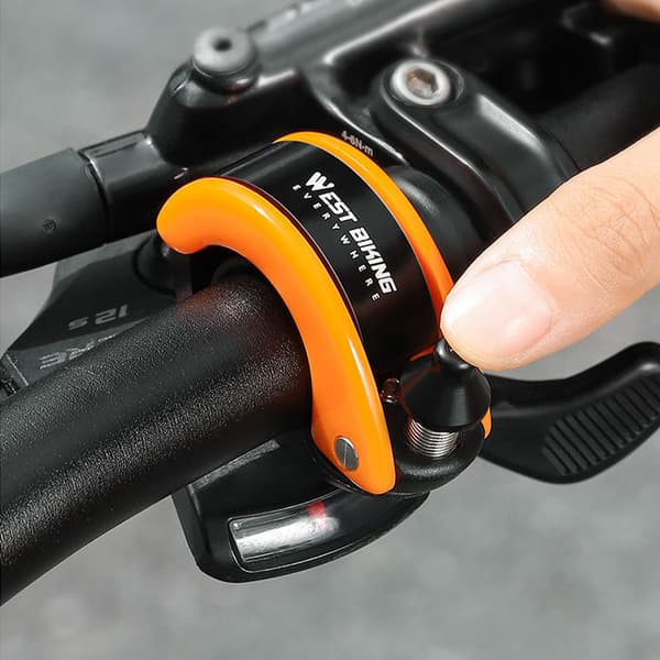 Dold cykelklocka i snäckskalsstil - Högt och tydligt ljud, orange Orange 32