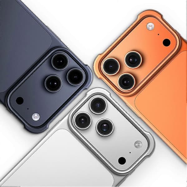 Til iPhone 17-serien Ramme Rammeløs Beskyttelsesc Silver for iPhone 17 pro