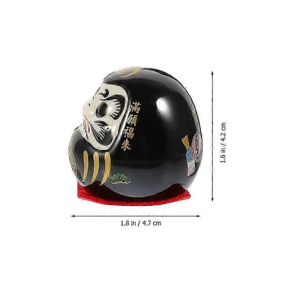 2st Daruma-figur Keramisk Japansk Daruma-dockstaty Rikedom Säkerhet Darma[zd]