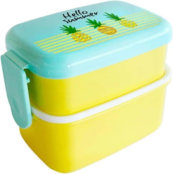 Bento Box Mini Lunchlåda Mikrovågsugn Bärbar Behållare Student Picknick Bento Box Ananas[zd]