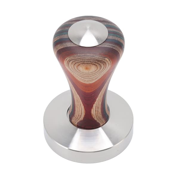 58mm Kaffetamper, Trehåndtak, Rustfri Stålbase, Fargerik Flat Pulverhammer[zd]