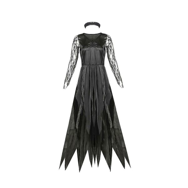 Dam Halloween Kostym, Bröllopsbalskostym Cosplay Outfit Gotisk Klänning för XL Length 132cm