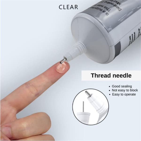 B - 7000 Lim Multianvändning glas sten trä LCD 15ml 2 Styck Transparent transparent