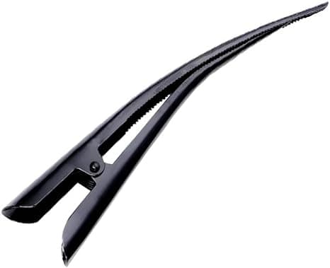 [zd]Enkel hårspenne nebbklips stor for styling og oppdeling (svart - 6 stk) black