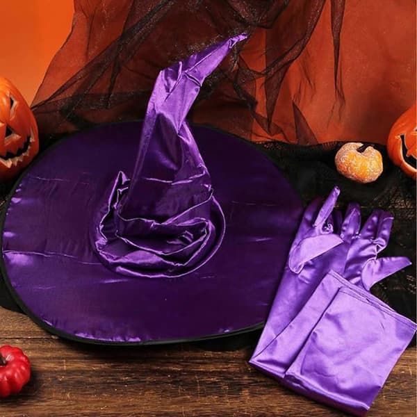 Vampyrer Halloween Hat Sæt Sceneoptrædener Hat Multifunktionel Heksehat til Temafester og Sceneoptrædener[zd]