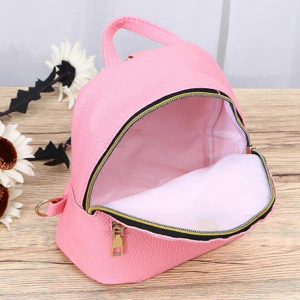 Flickors dagväska för kvinnor Mode ryggsäck Rosa Mini skolväskor 19.00X17.00X12.00CM Pink
