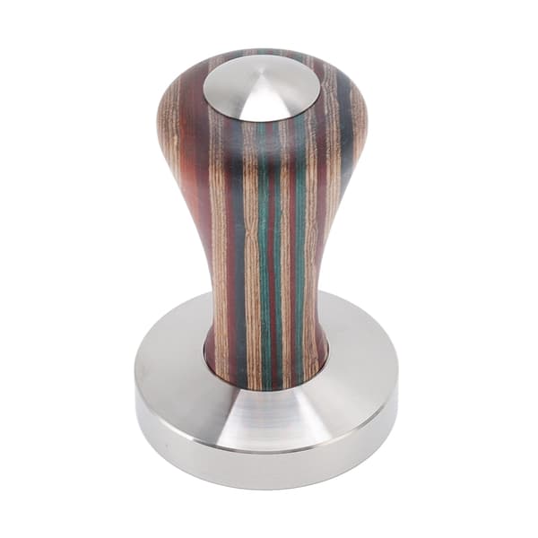 58mm Kaffetamper, Trehåndtak, Rustfri Stålbase, Fargerik Flat Pulverhammer[zd]