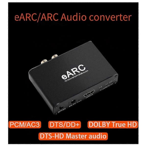 [zd]HDMI EARC ARC Audio Extractor 192Khz-omformer til RCA-adapter for digital TV-lyd