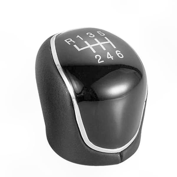 6-trins læder gearknop til Ford S-Max C-Max Kuga Galaxy Mondeo Mk4 Transit Tourneo bildele tilbehør Black