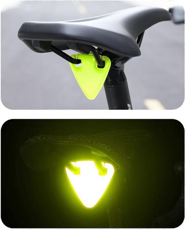 Cykelspeglar, Triangulära Retroreflekterande Bakre Säkerhetsreflektorer för Män, Kvinnor, Tonåringar - Grön Färg