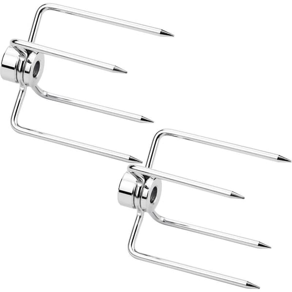 2 stk. gaffel drejer en grillgaffel til stegning med grillredskaber til grill