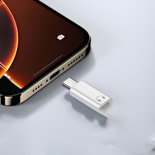 Lightning hunn til USB-C hann hodetelefonadapter for lyd, samtaler, kompatibel med ulike enheter 4