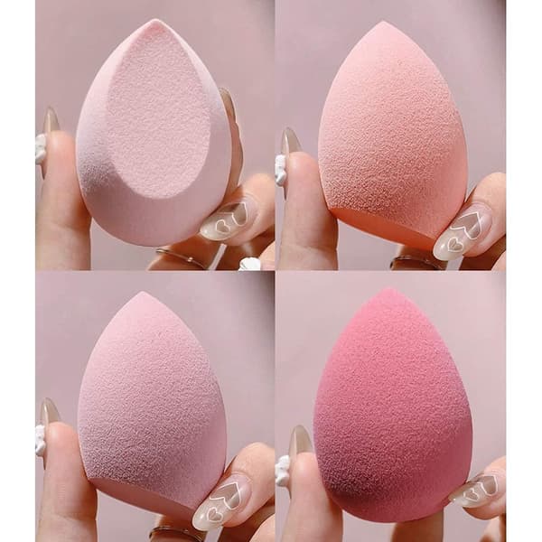 [zd]Makeupsvamp, tør og våd brug makeupsvampe til flydende, pudder, creme, multiformet foundation makeupværktøj makeupsvampesæt