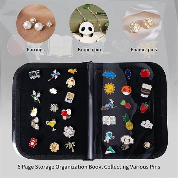 Pin Trading Böcker för Samlare 6 Sidor Emaljstift Display Album Fodral