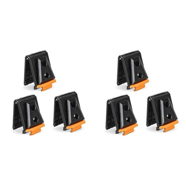 Clip Tech Hubs til ClipTech-poser, værktøjsbælteclips til TOU-CT-modeller ClipTech-poser 6 stk. Black
