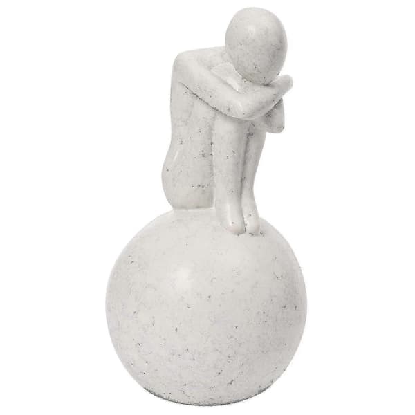 Modern Staty Dekorera Staty Prydnad Figur Hem Kontor Vit[zd]