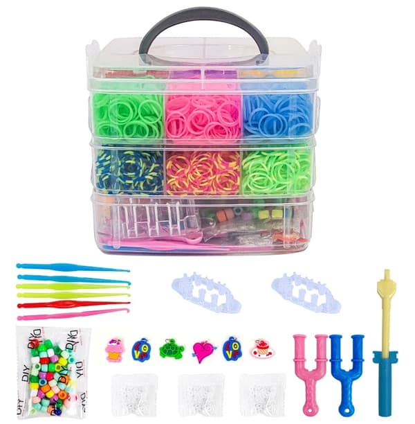 [zd]Mega kit Loom Bands - 4500 deler med tilbehør Multicolor multicolor