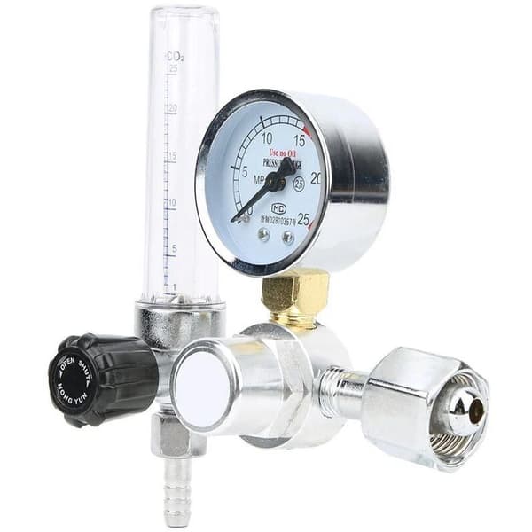 Argon-CO2-Mig-Tig Flow Meter Regulator, Argon CO2 Trykkmåler, Argon CO2 Flow Meter Regulator Trykkmåler Sveisedeler Trykkreduserer.