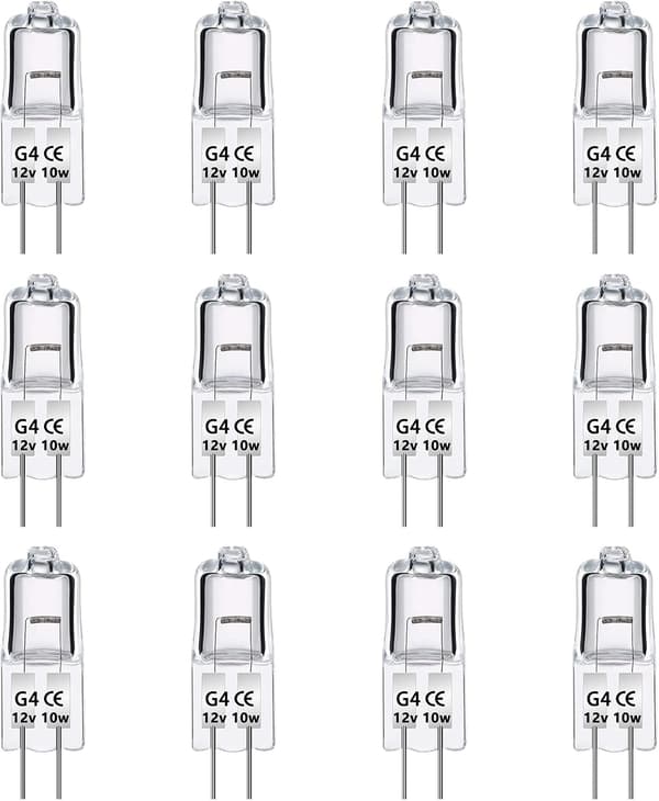 G4 Halogenlampor 10W 12V - Varmvit - 10-pack 10W 10 st