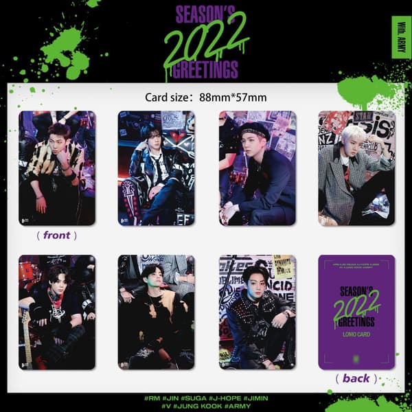 [zd]BTS lomo-kort 2022 SEASON'S GREETINGS samlekort 55 stk.