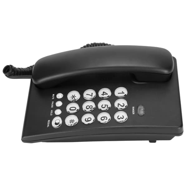 KXT504 Trådløs Telefon med Ledning, Flere Funktioner, Store Knapper til Hjem, Kontor, Hotel (Sort)
