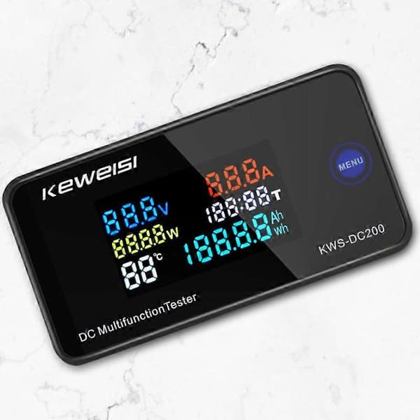 I DC 0-200V Voltmeter Amperemeter KWS Strøm Energimåler LED Digital DC Wattmeter Elektrisk Måler, 10A