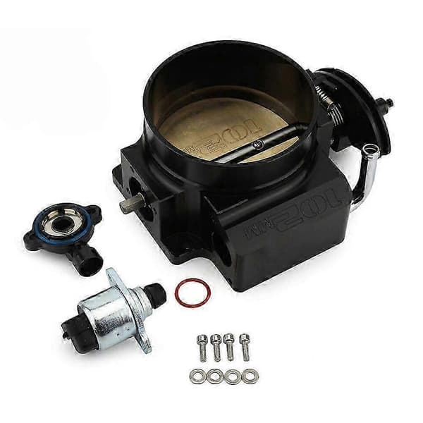 Svart 102 mm spjällhus + TPS IAC-positionssensor för LS1 LS2 LS3 LS6 LSX LS7