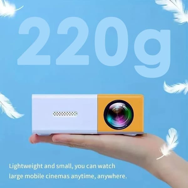 [zd]OBOSOE Mini Projektor - Full HD 1080p, Opptil 60\" Bilde, Bærbar for Hjemme & Utendørs