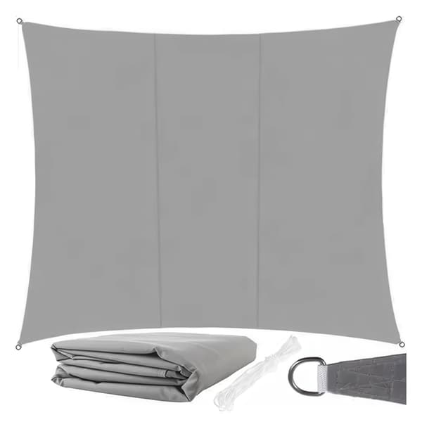 Solsejl / Sejldug - Vandtæt - 4x3 m - 180g/m2 Grey gray