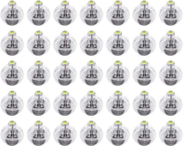 [zd]50 stk. Mini LED ballonglys, papirlyskulelampe til julefestdekorasjoner