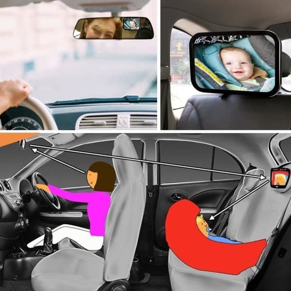 Babymonitor Speil Bil Babysikkerhetsspeil Baksetespeil