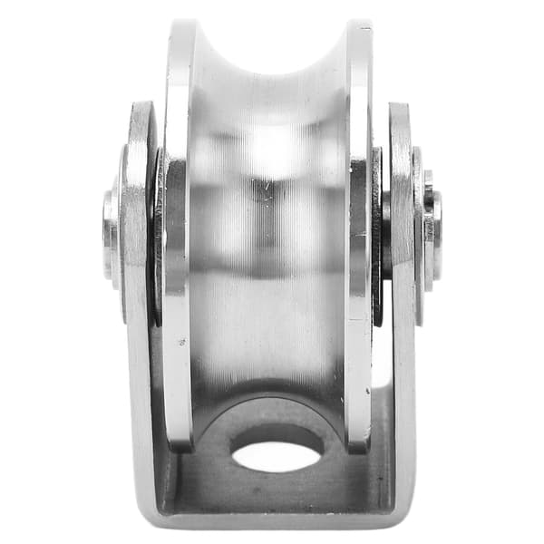 U-formet sporhjul i rustfrit stål til skydelåger, industrivogne, 48 mm diameter 0.3