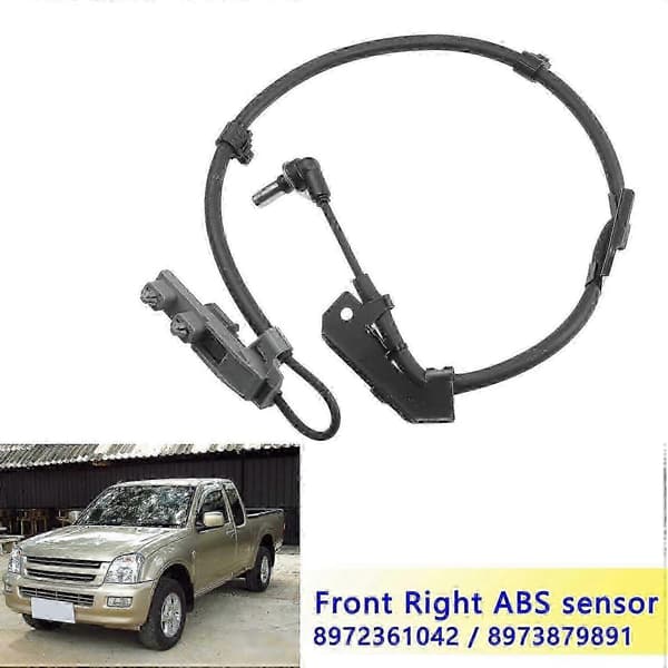 Ny främre höger ABS-hastighetssensor Antisladdsensor FR lämplig för D-Max / Rodeo 2.5TD / 3.0TD 2003+ 89723610 Black