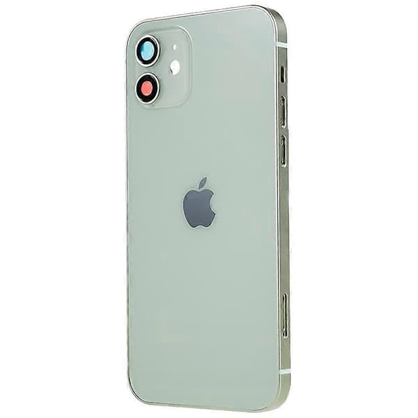 Kompatibel med iPhone 12 6.1 tommer Bakre batterideksel + Midtramme + Sideknapper Reservedel - Perfekt Style B