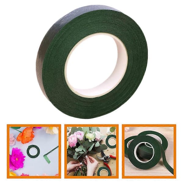 Grønn blomstertape for bukettstammeinnpakning 5 ruller blomstertape
