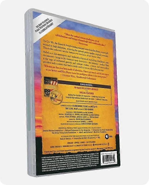 Ken Burns: Inbördeskriget 25-årsjubileumsutgåva engelsk version Box Set Ny