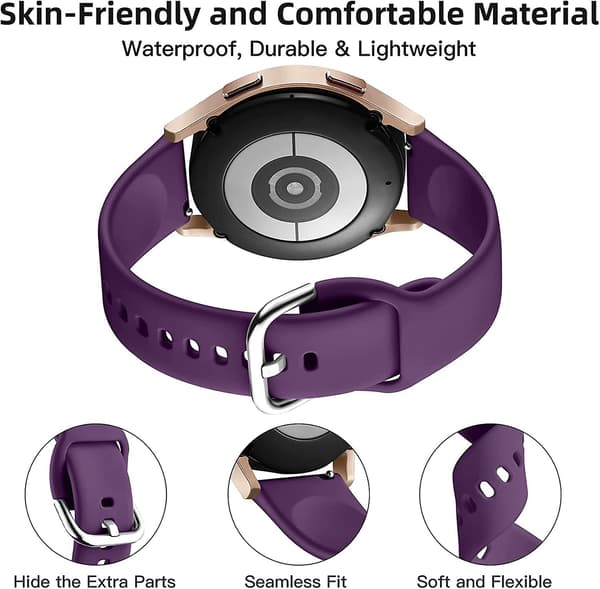 8-pak remme kompatible med Samsung Active 2 urrem/Galaxy Watch 4 rem 20 mm