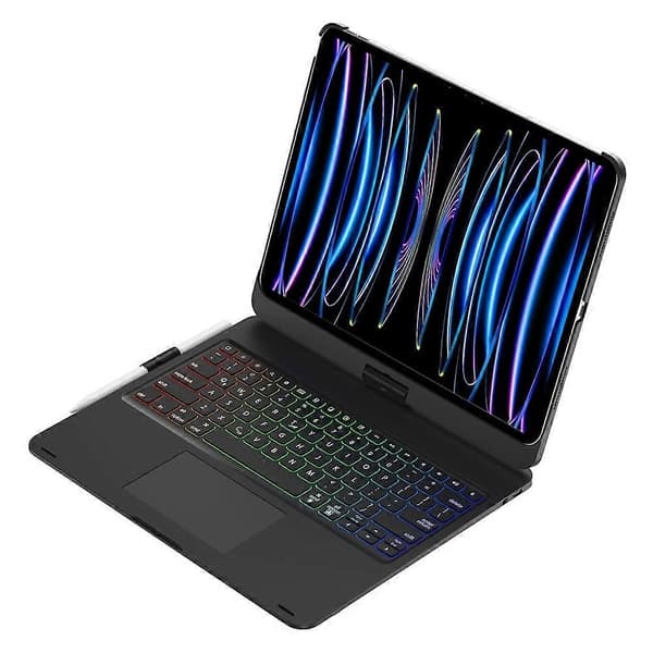 Kompatibel med iPad Pro 13 (2024) Trackpad Baggrundsbelyst Tastatur med Tablet Etui-Perf Style A