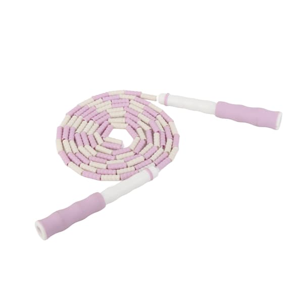 Justerbart hoppetau med segmenter, flokefritt, perler, fleksibelt PP-plast hoppetau for barn, lilla 0.2