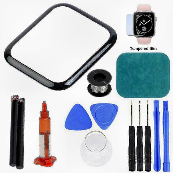 Original Glas Skærmbeskytter Udskiftningssæt til Apple Watch Series 2/3/4/5/6 SE 44mm