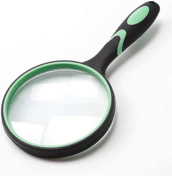 Förstoringsglas 10x Handhållet Läsförstoringsglas - Äkta Glas (grön)[zd]