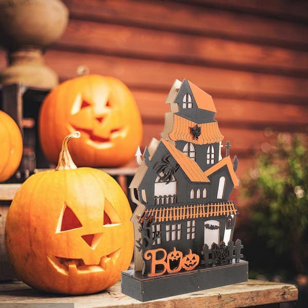 1 stk. Halloween træ hjemsøgt huspynt uden batteri (tilfældig farve)[zd]