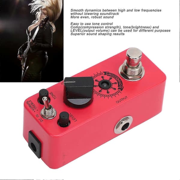 25-26 True Bypass Gitarpedal Simulasjonseffekt Tuner Elektrisk Gitarpedal Erstatning Rød[zd]