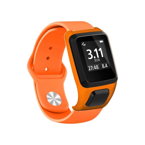 [zd]Soft anti-scratch silicone wristband, replacement for watch strap, compatible with TOMTOM Runner3 2 and TOMTOM Adventurer 0.2